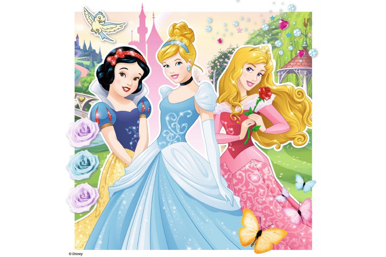 Puzzle Ravensburger - Printesele Disney, 25/36/49 piese (07008)