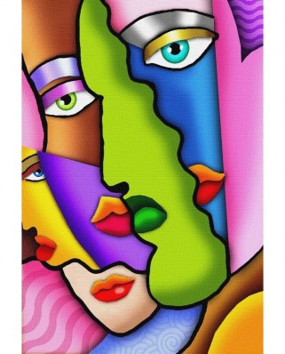 Puzzle 1000 piese Nova - Colorful Abstract Faces (Nova-Puzzle-41011)