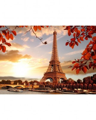 Puzzle 1000 piese Nova - Autumn at the Eiffel Tower (Nova-Puzzle-41054)