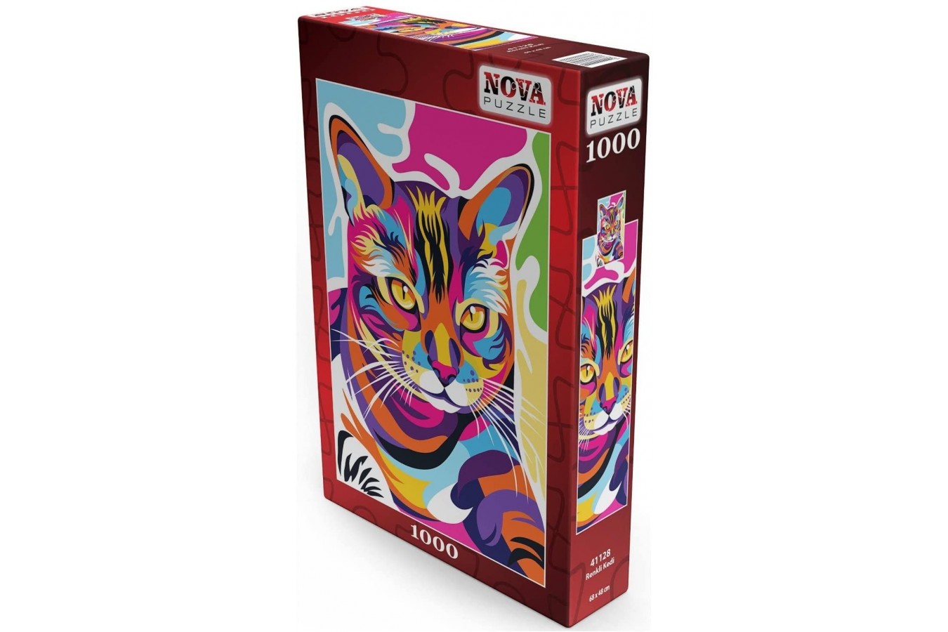 Puzzle 1000 piese Nova - Colorful Cat (Nova-Puzzle-41128)