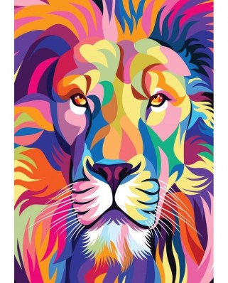 Puzzle 1000 piese Nova - Colorful Lion (Nova-Puzzle-41138)