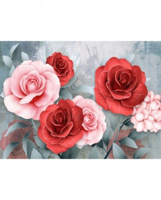 Puzzle 1000 piese Nova - Pink and Red Roses (Nova-Puzzle-41150)