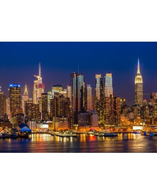 Puzzle 2000 piese Bluebird Puzzle - New York by Night (Bluebird-Puzzle-70450)