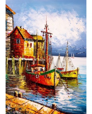 Puzzle 500 piese Art Puzzle - The Orange Port (Art-Puzzle-5091)