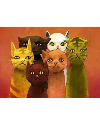 Puzzle 500 piese Art Puzzle - The Team of Cats (Art-Puzzle-5092)