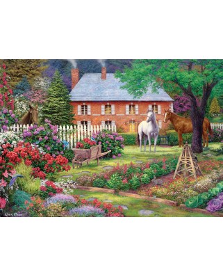 Puzzle 1500 piese Art Puzzle - Chuck Pinson: Equestrian Garden (Art-Puzzle-5397)