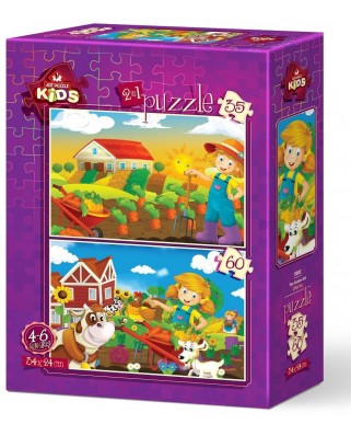 Puzzle 35/60 piese Art Puzzle - Farm Girl (Art-Puzzle-5582)