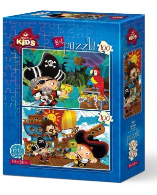 Puzzle 2x100 piese Art Puzzle - Pirates (Art-Puzzle-5640)
