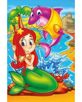 Puzzle 16 piese din lemn Art Puzzle - Mermaid and Friends (Art-Puzzle-5858)
