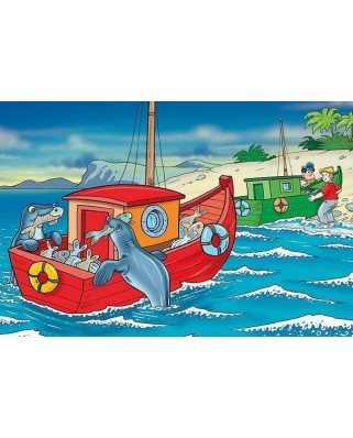 Puzzle 25 piese din lemn Art Puzzle - Happy Seal Fish (Art-Puzzle-5866)