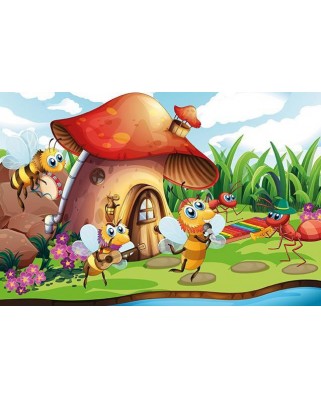 Puzzle 50 piese din lemn Art Puzzle - Bees and Orchestra (Art-Puzzle-5883)