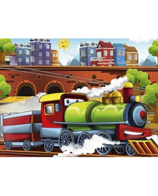 Puzzle 100 piese din lemn Art Puzzle - Train (Art-Puzzle-5898)