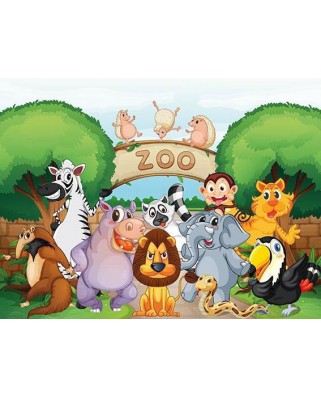 Puzzle 100 piese din lemn Art Puzzle - Zoo (Art-Puzzle-5900)