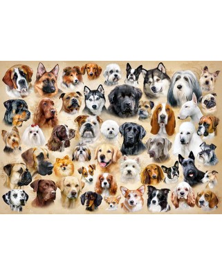 Puzzle 1500 piese Castorland - Collage with Dogs (Castorland-151943)