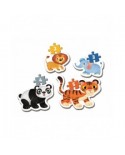 Puzzle 2/3/4/5 piese Clementoni - My First Puzzle - Wild Animals (4 Puzzles) (Clementoni-20810)