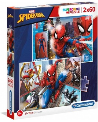 Puzzle 2x60 piese Clementoni - Spiderman (Clementoni-21608)