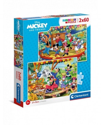 Puzzle 2x60 piese Clementoni - Mickey and Friends (Clementoni-21620)