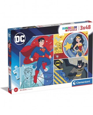 Puzzle 3x48 piese Clementoni - DC Comics Justice League (Clementoni-25272)