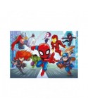 Puzzle 60 piese fata/verso Clementoni - Marvel Superhero Supercolor (Double Face) (Clementoni-26098)
