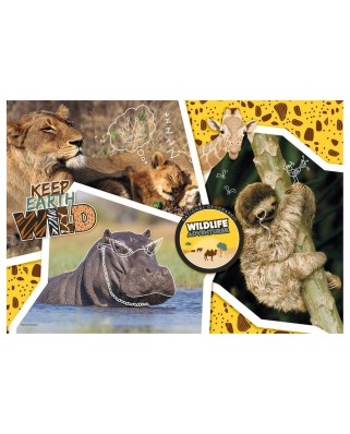 Puzzle 104 piese Clementoni - National Geo - Wildlife Adventure-Supercolor Puzzle (Clementoni-27143)