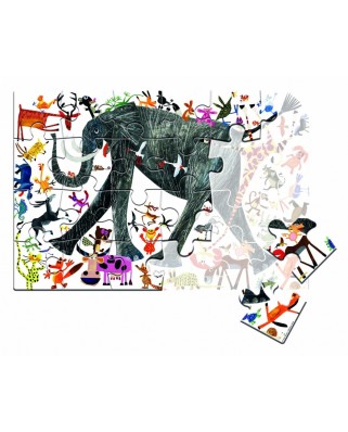 Puzzle 24 piese XXL Clementoni - Elephant (Clementoni-50165)