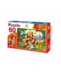 Puzzle 60 piese D-Toys - The bear family with animals in the forest (Dtoys-61478)