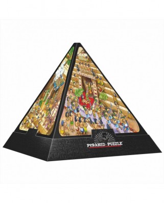 Puzzle 504 piese dificile D-Toys - 3D Pyramid - Egypt: Cartoon (Dtoys-65964)