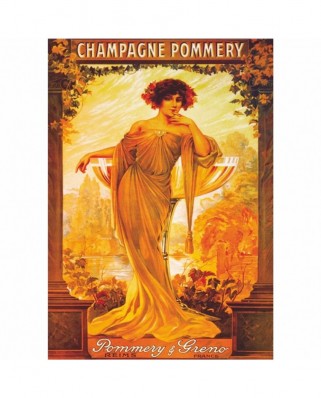 Puzzle 1000 piese D-Toys - Vintage Posters: Champagne Pommery (Dtoys-69474)