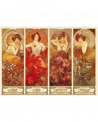 Puzzle 1000 piese D-Toys - Alfons Mucha: Precious Stones (Dtoys-70067)