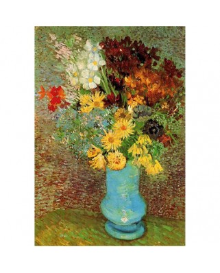Puzzle 1000 piese D-Toys - Vincent Van Gogh: Flowers in a Blue Vase (DToys-70258)
