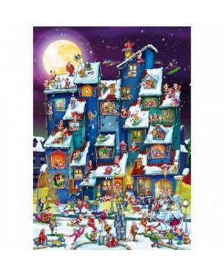 Puzzle 1000 piese D-Toys - Cartoon Collection: Christmas Mess (DToys-70869)