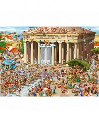Puzzle 1000 piese D-Toys - Cartoon Collection: Acropolis (DToys-70883)