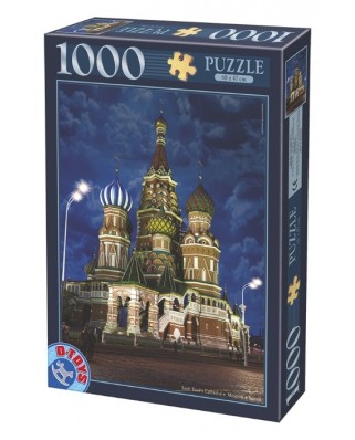 Puzzle 1000 piese D-Toys - Russia, Moscow - Saint Basil's Cathedral (Dtoys-74812)