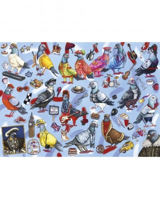 Puzzle 1000 piese Gibsons - Pigeons of Britain (Gibsons-G6607)
