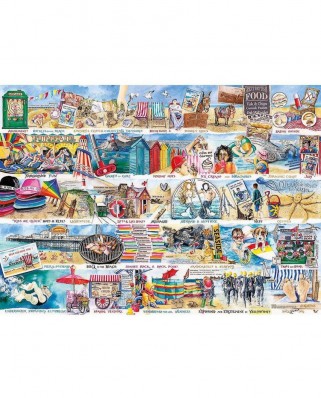 Puzzle 1000 piese Gibsons - Deckchairs and Donkeys (Gibsons-G7117)