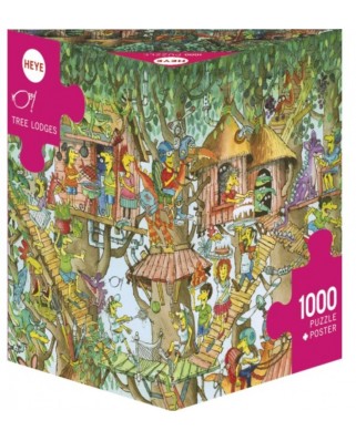 Puzzle 1000 piese Heye - Tree Lodges (Heye-29990)
