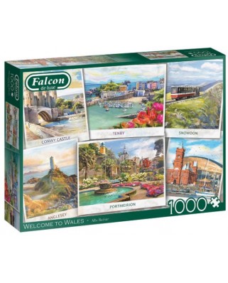 Puzzle 1000 piese Falcon - Welcome to Wales (Jumbo-11341)