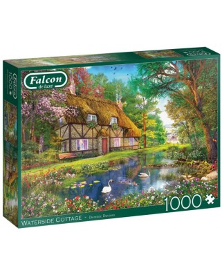 Puzzle 1000 piese Falcon - Waterside Cottage (Jumbo-11350)