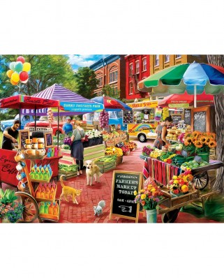 Puzzle 750 piese Master Pieces - Town Square Booths (Master-Pieces-32253)
