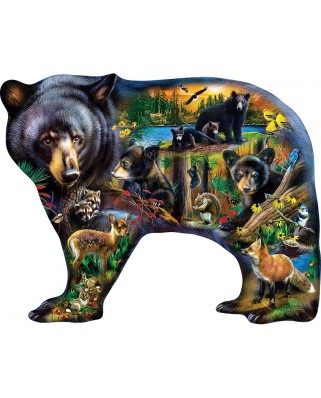 Puzzle 1000 piese contur din lemn Master Pieces - Wildlife of the Woods (Master-Pieces-72145)