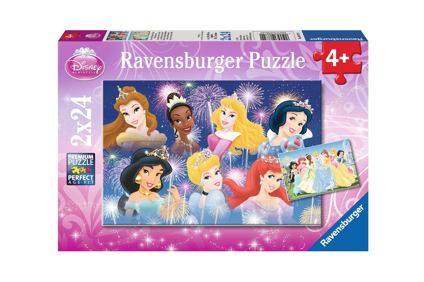 Puzzle Ravensburger - Printesele Disney, 2x24 piese (08872)