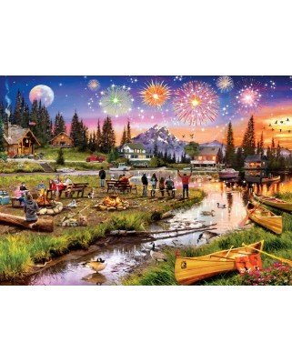 Puzzle 1000 piese Master Pieces - Fireworks on the Mountain (Master-Pieces-72270)
