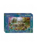 Puzzle 1000 piese Step - Spring Wolf Family (Step-Puzzle-79547)