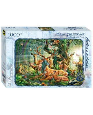 Puzzle 1000 piese Step - Deer Family in the Forest (Step-Puzzle-79550)
