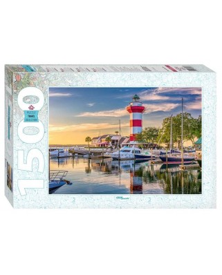 Puzzle 1500 piese Step - Harbour Town Lighthouse, South Carolina (Step-Puzzle-83063)