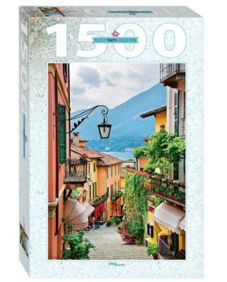 Puzzle 1500 piese Step - Street view in Bellagio and lake Como, Italy (Step-Puzzle-83065)
