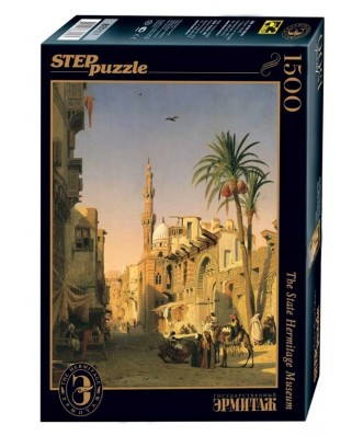 Puzzle 1500 piese Step - Prosper Marilhat: Elizbekia Street in Cairo (Step-Puzzle-83207)