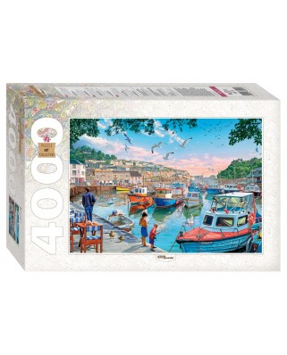 Puzzle 4000 piese Step - Little Fishermen in the Harbor (Step-Puzzle-85413)