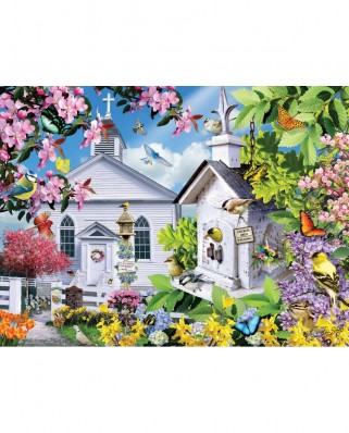 Puzzle 1000 piese SunsOut - Lori Schory: Time for Church (Sunsout-35038)
