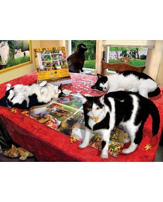 Puzzle 1000 piese SunsOut - Lori Schory: Who Let the Cats Out? (Sunsout-35151)